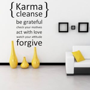 Amazon Karma Cleanse Be Grateful Wall Decal Quote Vinyl Wall Stickers Art Scripture Bible Verse Black X Large Tools Home Improvement