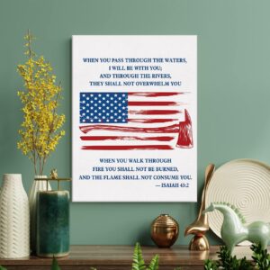 Amazon LEXSIVO Firefighter Print Canvas Wall Art Office Decor Modern Firefighter Quotes Painting 12x15 Canvas Poster Framed Ready To Hang Bible Verse Artwork Posters Prints