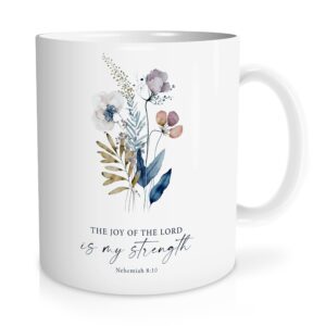 Amazon Likjad Bible Verses Christian Mug Joy Of The Lord Is My Strength Cup Inspirational Gifts Christian Decorate Mug 11 Oz Mug Home Kitchen