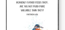 Amazon Look At The Birds Of The Air Matthew 6 26 Christian Quote Sign Faith Print Religious Sign Wall Decor Wall Artwork Art Print 16x20 Posters Prints