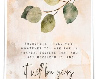 Amazon Luiayeib Mark 11 24 Bible Quotes Wall Art Whatever You Have Asked In Prayer Believe You Have Received Poster Printing Picture For Hallway 12 00 x18 00 Unframed Posters Prints