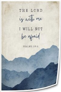 Amazon Maiplren Psalm 118 6 Scripture Verse Wall Art Bible Quote Poster Prints Vertical Canvas Pictures Giclee Poster Kitchen Decorations 08x12inch 20x30cm Unframed Posters Prints