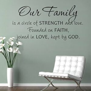 Amazon MairGwall GECKOO Bible Verse Our Family Is A Circle Of Strength And Love Love Quote Nursery Decor Bedroom Headboard Art Mural X Large Custom Tools Home Improvement