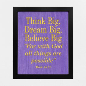 Amazon Mark 10 27 Think Big Bible Verse Wall Art Our Modern Typographic Bible Verse Wall Art Print Is The Best Christian Wall Decor For Home Decor Office Decorations Church Wall Decor Unframed 8x10