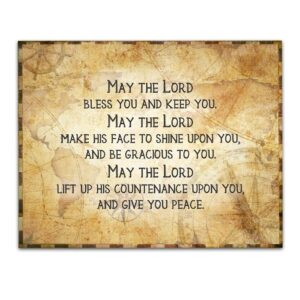 Amazon May The Lord Bless Bible Quote Wall Art Book Of Numbers Christian Art Print Christian Gifts For Women Religious Verses Desk Decor Bible Verses Office Wall Decor Catholic Art Wall Decor