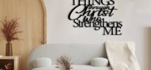 Amazon Metal Bible Verse Wall Decor Christian Wall Art I Can Do All Things Through Christ Who Strengthens Me Metal Wall Art Christian Home Decor Word Art For Bedroom Office Black 22 x19 56x48cm