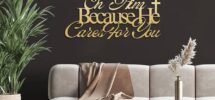Amazon Metal Bible Verses Wall Decor Cast All Your Anxiety On Him Metal Wall Art Christian Wall Art Peter 5 7 Bible Quotes Wall Decor For Living Room Christian Home Decor Gold 19 x14 47x35
