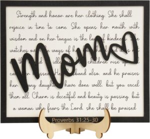 Amazon NIBIBALA Christian Gifts For Mom Proverbs 31 25 30 Birthday Valentines Gifts For Mom From Daughter Son Sentimental Keepsake For Mother Bible Verse Mother s Day Religious Present For Women Home Kitchen