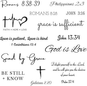 Amazon One Grace Love And Grace Christian Temporary Tattoos Inspirational Scripture Selections Christian Motivational Bible Verse Words And Cross Tattoos Beauty Personal Care