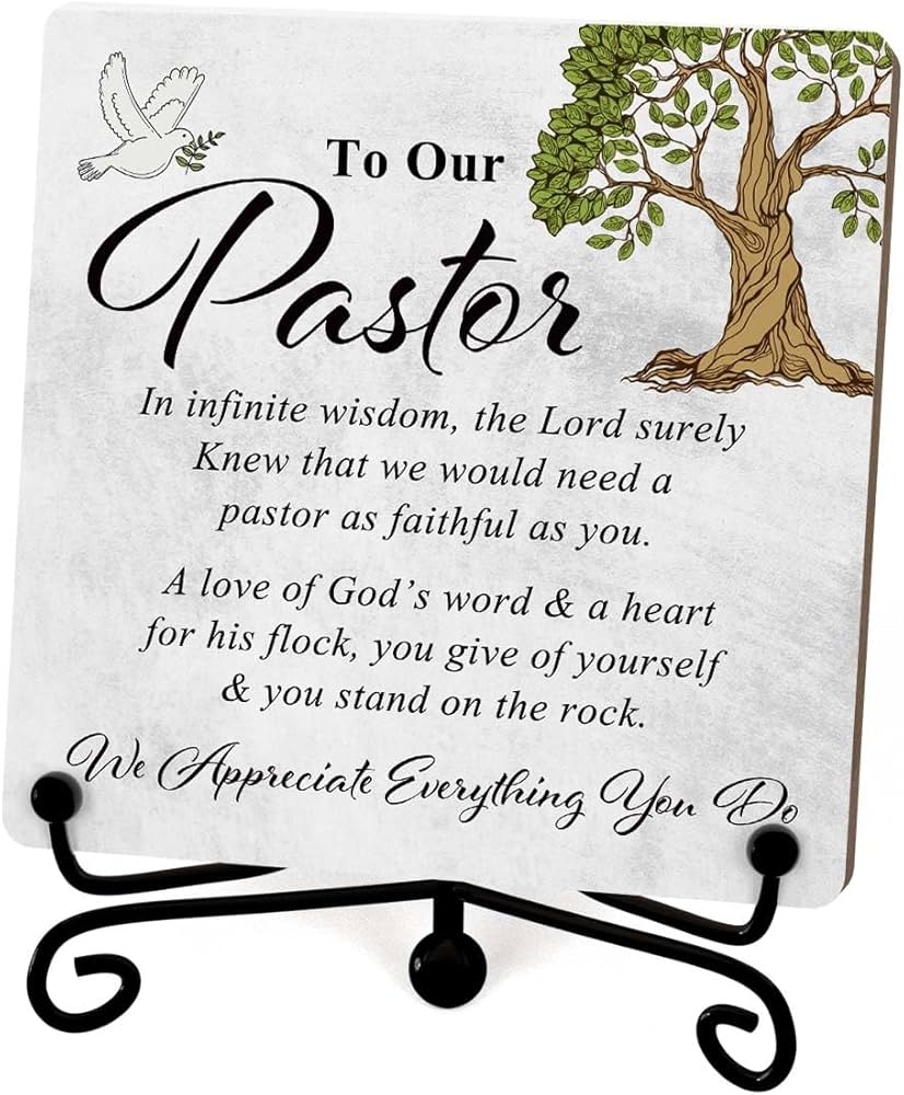 Amazon Pastor Appreciation Gifts To Our Pastor Gifts Christian Desk Decor Bible Verses Motivational Gifts For Women And Man Wooden Signs For Home Decor Love Signs Religious Gifts A12 Home 