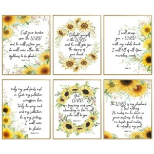 Amazon Positive Inspirational Motivational Bible Quotes Bible Verses Wall Decor Scripture Wall Art Print Christian Wall Decor Posters Religious Gifts For Women Sunflower Wall Decor For Girls Bedroom Posters Prints