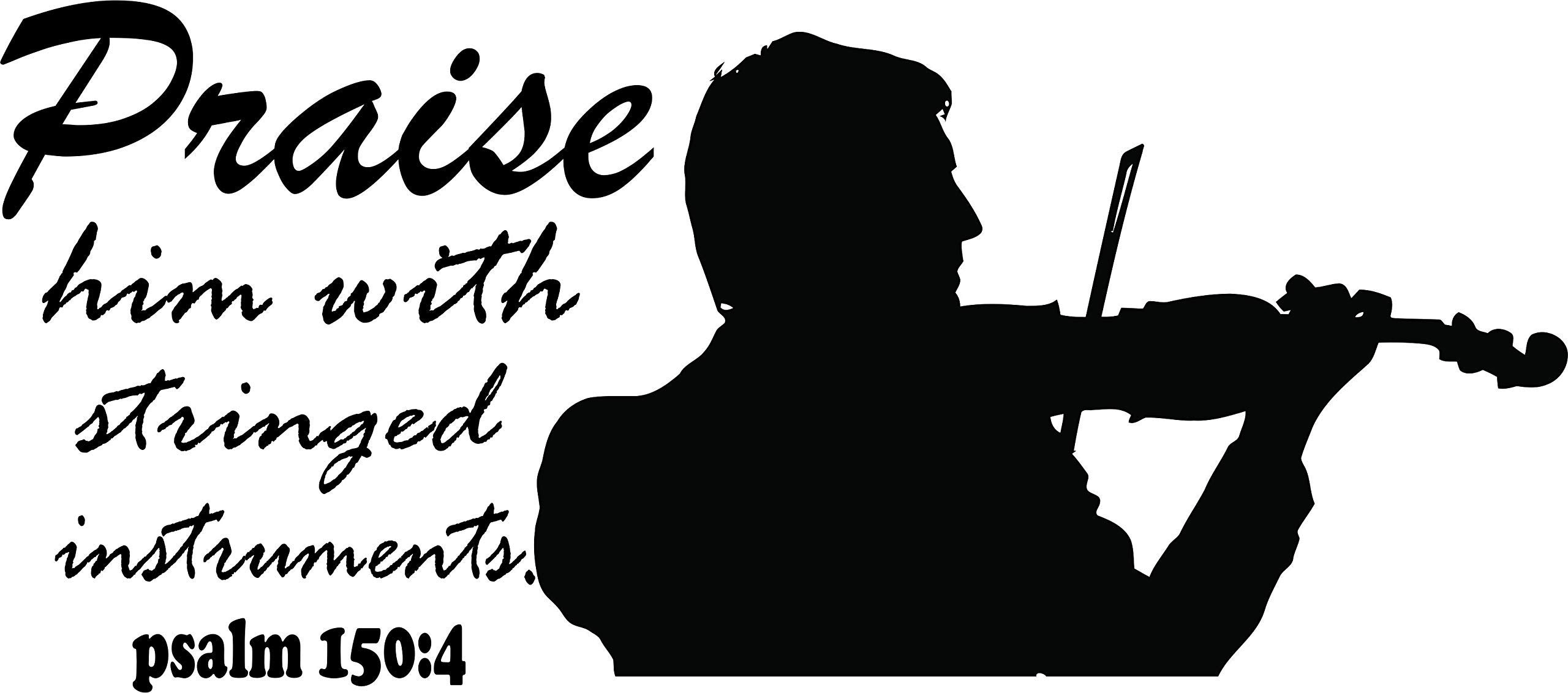 Amazon Praise Him Stringed Instruments Bible Quote God Lord Religion Inspirational Music Quotes Notes Song Songs Instruments Melody Love Decals Decal Vinyl Art Stickers For Bedrooms Rooms Size 27x30 Inch Tools