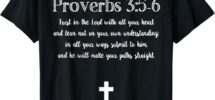 Amazon Proverbs 3 5 6 Bible Verse Scripture Christian T Shirt Clothing Shoes Jewelry