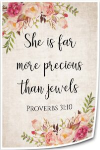 Amazon Proverbs 31 10 Poster Scripture Wall Art Bible Quotes Wall Decor Home Painting Artwork Wall Decorations For Bedrooms Hallway Prints 20x30inch 50x75cm Unframed Posters Prints