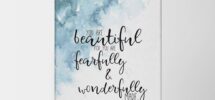 Amazon Psalm You Are Beautiful For You Are Fearfully And Wonderfully Made Quote Hand Lettering And Watercolor Paint Scripture Wall Art Bible Verse CANVAS PRINT Home Decor Stretched Ready To Hang