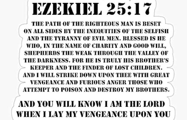 Amazon Pulp Fiction Ezekiel 25 17 Sticker Decal Vinyl Peel And Stick To Any Smooth Surface