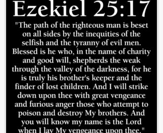Amazon Pulp Fiction Movie Version Ezekiel 25 17 Full Passage Sticker Vinyl Bumper Sticker 6 Mil Thick Size 5