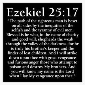 Amazon Pulp Fiction Movie Version Ezekiel 25 17 Full Passage Sticker Vinyl Bumper Sticker 6 Mil Thick Size 5