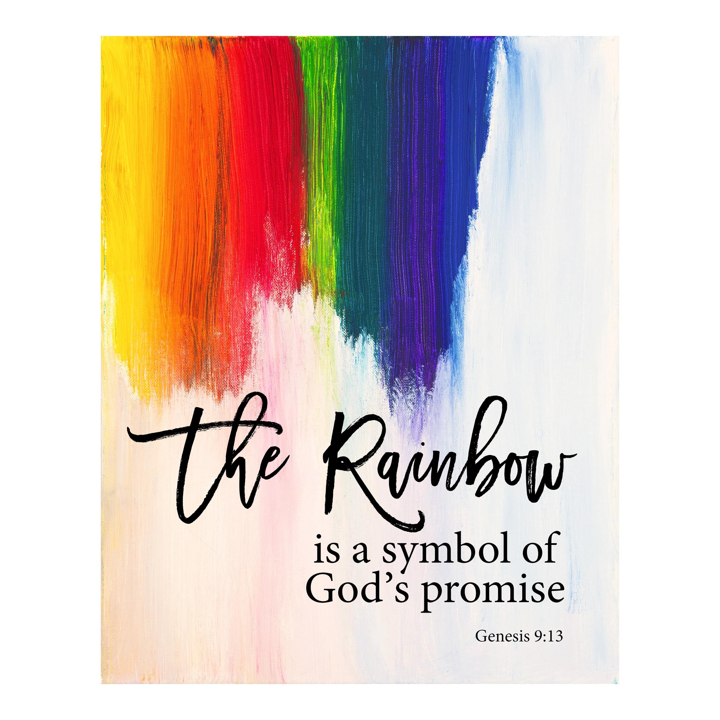 Amazon Rainbow Is God s Promise Spiritual Wall Art Print Genesis 9 13 Bible Verse Wall Art Decor For Home Decor Office Decor Church Decor Living Room Decor Unframed Wall Art Print 
