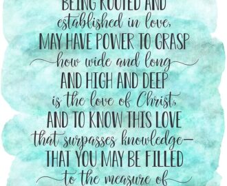 Amazon Rooted And Established In Love Ephesians 3 17 19 Catholic Prayer Bible Verse Print Nursery Decor Posters Prints