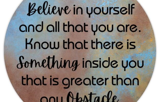 Amazon Round Metal Sign Believe In Yourself And All That You Are Metal Tin Sign Wall Plaque Bible Verse Motivational Quote Home Wall Decorative Signs For Kid Room Living Room 9x9in