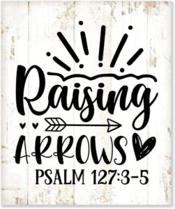 Amazon Rustic Chic Motivational Quote Wood Pallet Bible Verse Bible Verses Raising Arrows 10x12in Wall Hanging Wooden Plaque For Porch Living Room Farmhouse Kitchen Coffee Bar Bathroom Decor Home