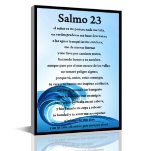 Amazon Salmos 23 Spanish Bible Verse Printable Psalms 23 Verso De La Biblia Psalm 23 Citas Cristianas Christian Home Decor Home Living Room Bedroom Office Decor Print 16x24inch Wooden Framed Posters Prints