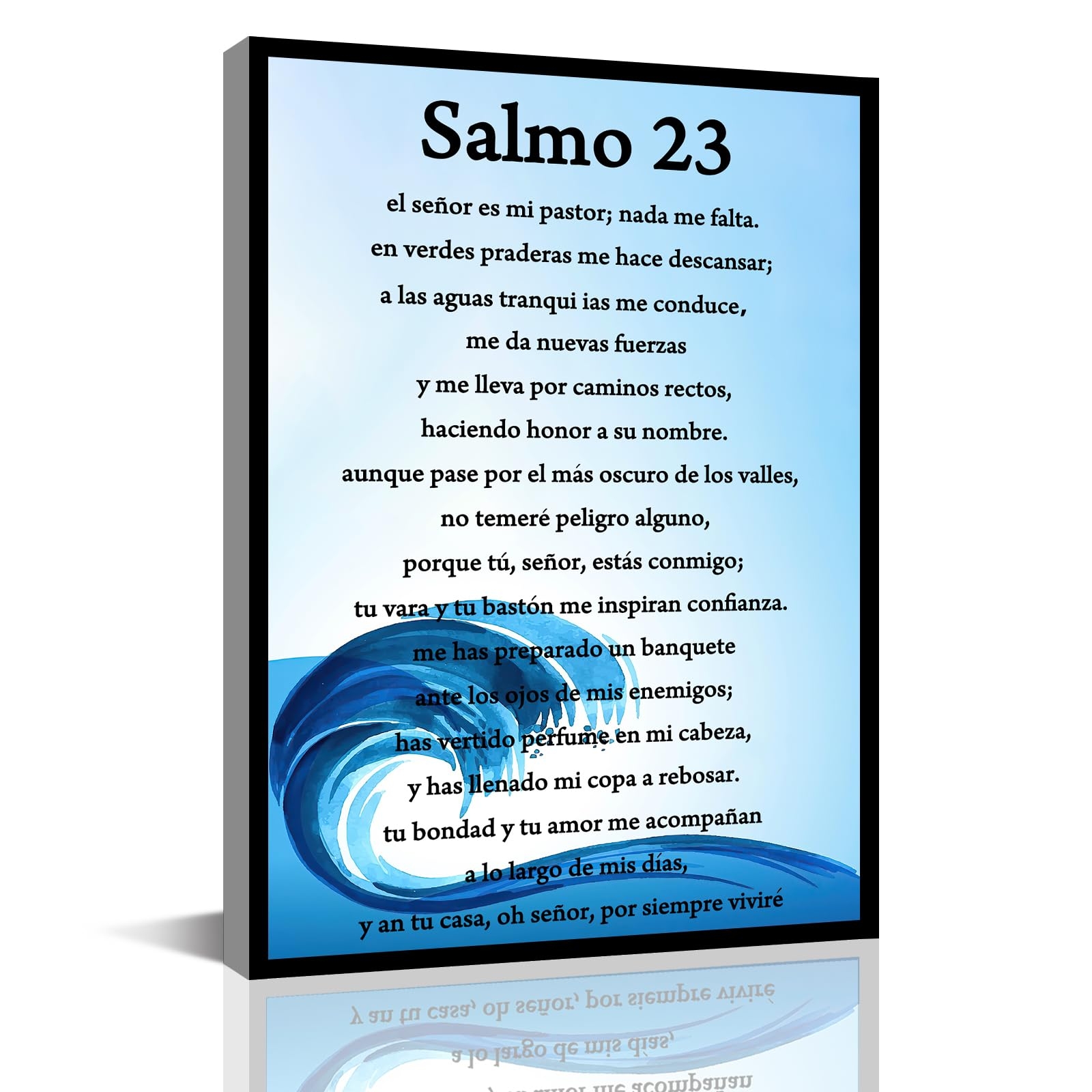 Amazon Salmos 23 Spanish Bible Verse Printable Psalms 23 Verso De La Biblia Psalm 23 Citas Cristianas Christian Home Decor Home Living Room Bedroom Office Decor Print 16x24inch Wooden Framed Posters Prints