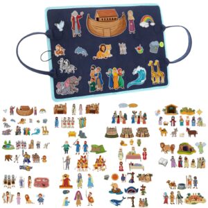 Amazon SmoothNovelty 12 Pack Flannel Felt Board Stories Set With A Foldable Board For Preschool Activities Boys Girls Bible Toys Games