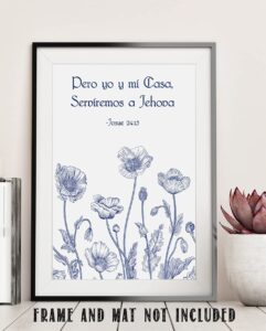 Amazon Spanish Wall Art Espanol Uplifting Christian Quotes Aesthetic Room Decor Josue 24 15 Wall Art Print Lounge Room Decor Inspirational Gifts For Women And Encouragement Gifts For Mom Posters Prints