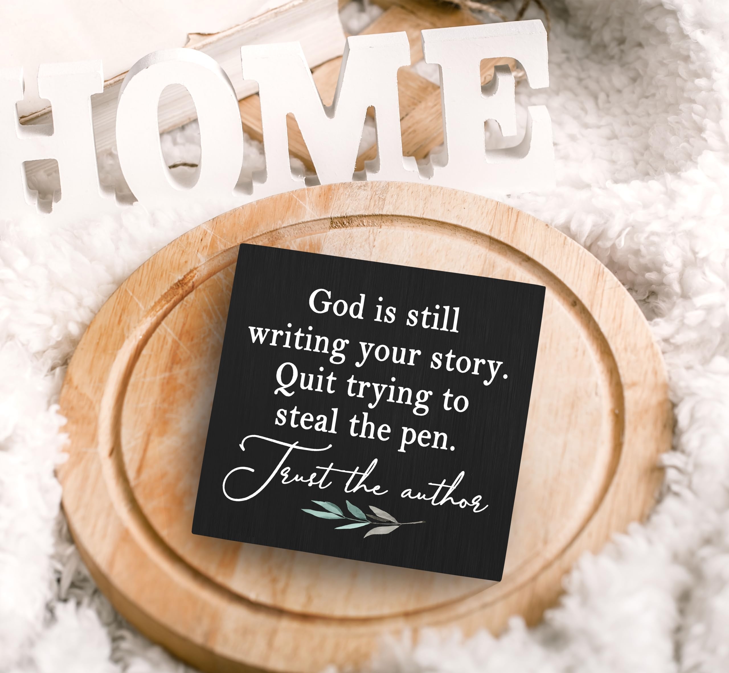 Amazon SRADMO God Is Still Writing Your Story Prayer Room Bible Verse Decor Christian Black Wooden Box For Home Office Inspirational Table Decorative Accessories Home Kitchen