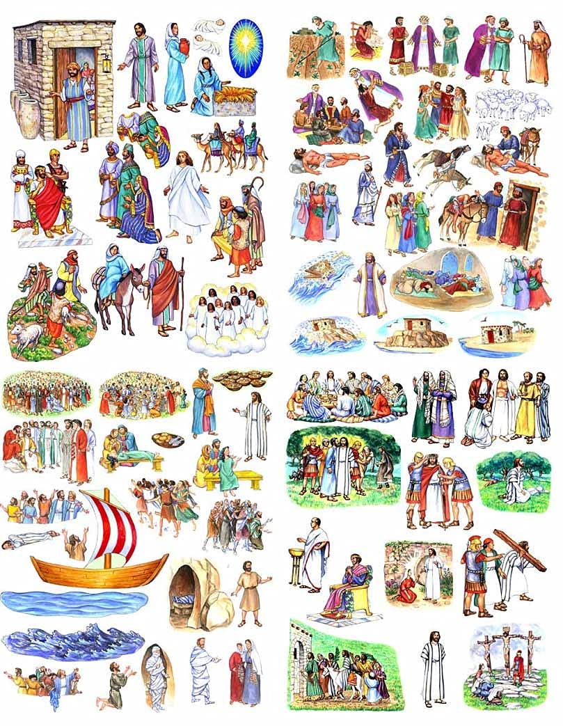 Amazon Story Life Of Jesus 13 Bible Stories Felt Figures For Flannel Board Precut Ready To Use Toys Games