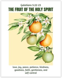 Amazon The Fruit Of The Holy Spirit Galatians 5 22 23 Inspirational Bible Verses Christian Scripture Positive Quotes Religious Bible Verse Wall Art Decor For Home Office Unframed Posters 8x10