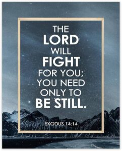 Amazon The Lord Will Fight For You Exodus 14 14 Inspirational Bible Verses Christian Scripture Positive Quotes Religious Bible Verse Wall Art Decor For Home Office Unframed Posters 8x10