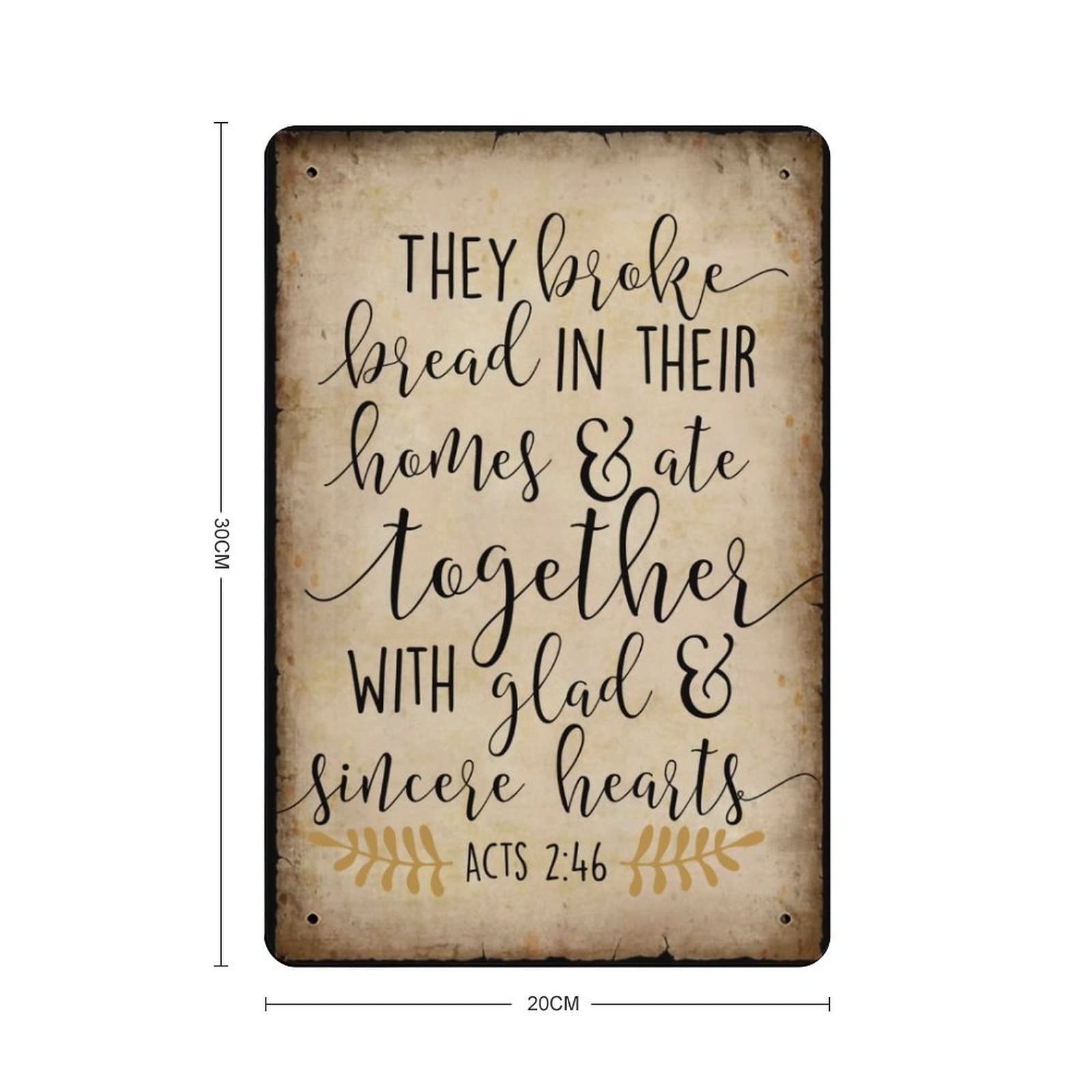 Amazon They Broke Bread In Their Homes Signs Bible Verse Quotes Inspirational Vintage Metal Sign Biblical Verse Metal Wall Art Plaque Bible Sayings Wall Decor For Home Office Church Gifts Idea 12X8