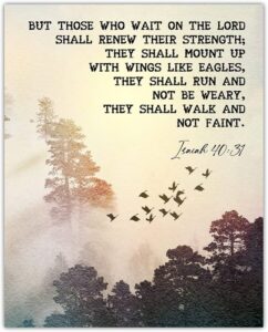 Amazon Those Who Wait On The Lord Shall Isaiah 40 31 Inspirational Bible Verses Christian Scripture Positive Quotes Religious Bible Verse Wall Art Decor For Home Office Unframed Posters 8x10