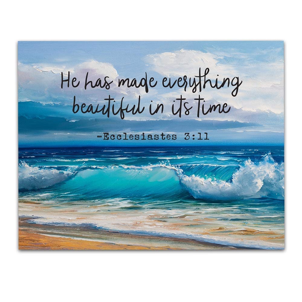 Amazon TJ Originals Book Of Ecclesiastes Quote Wall Art Christian Art Print Christian Gifts For Women Religious Verses Desk Decor Bible Verses Office Wall Decor Catholic Art Wall Decor 11x14 In Posters