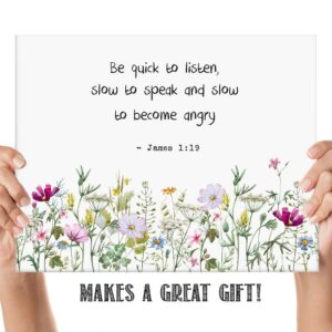 Amazon TJ Originals Book Of James Bible Quote Wall Art Christian Art Print Christian Gifts For Women Religious Verses Desk Decor Bible Verses Office Wall Decor Catholic Art Wall Decor 11x14 In