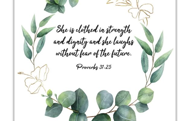 Amazon TJ Originals Proverbs 31 25 Bible Quote Wall Art Christian Art Print Christian Gifts For Women Religious Verses Desk Decor Bible Verses Office Wall Decor Catholic Art Wall Decor 11x14 In