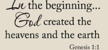 Amazon VWAQ In The Beginning God Created The Heavens And The Earth Genesis 1 1 Bible Decals Verses Quotes Scriptures Christian Wall Decor Stickers Tools Home Improvement