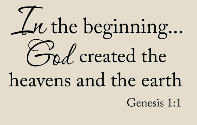 Amazon VWAQ In The Beginning God Created The Heavens And The Earth Genesis 1 1 Bible Decals Verses Quotes Scriptures Christian Wall Decor Stickers Tools Home Improvement