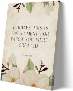 Amazon Wajizvl Esther 4 14 Bible Verse Wall Art Inspirational Bible Quote Posters Painting Panel Giclee Canvas Prints Artwork For Bathroom 16 00 X 24 00 Ready To Hang Posters Prints