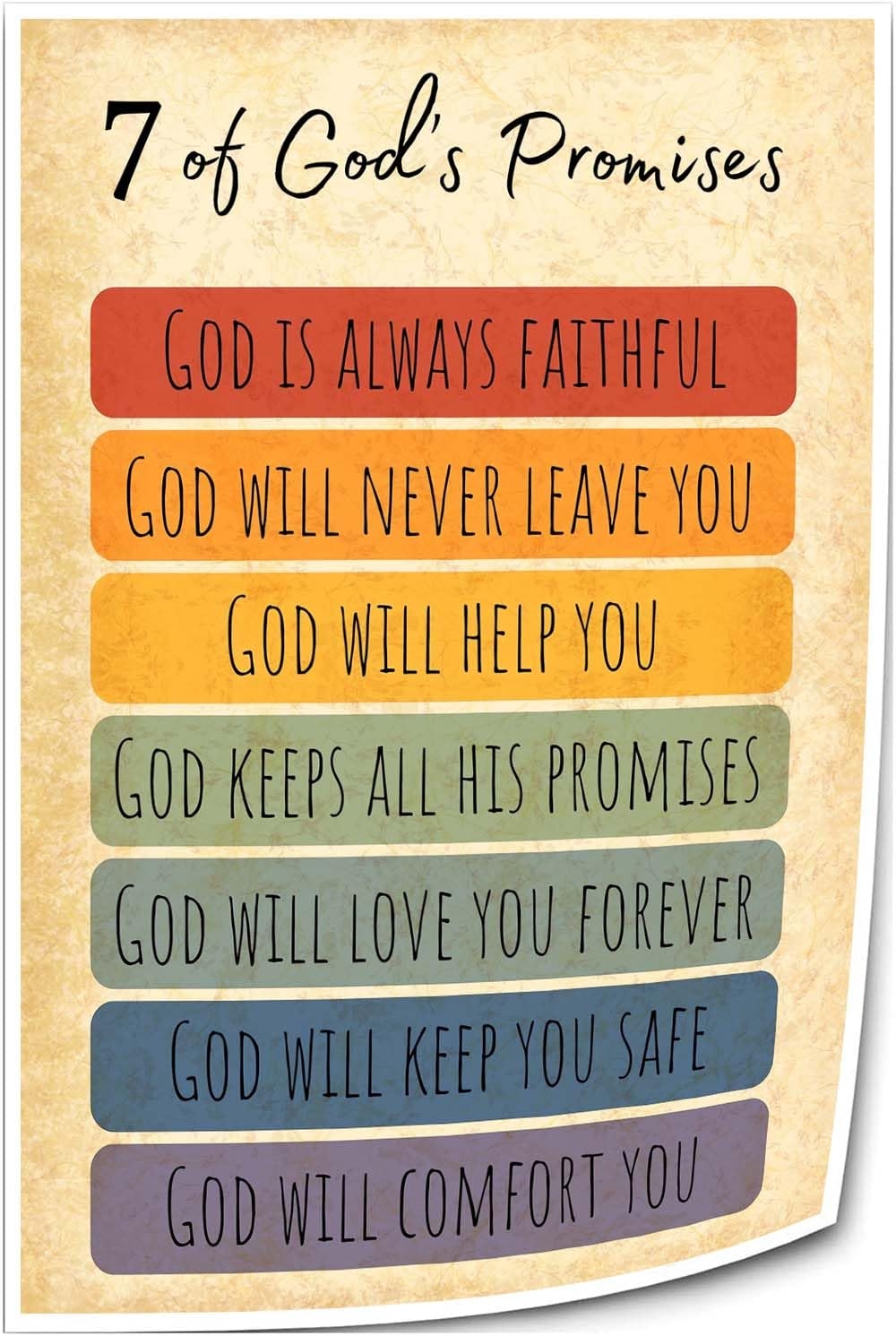Amazon Winduryi 7 Of God s Promises Bible Verse Wall Art Christian Religious Quote Posters Art Deco Vertical Canvas Prints Giclee Canvas Decor Aesthetic 12 00 x16 00 Unframed Posters Prints