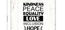 Amazon Wood Sign Bible Quotes Lgbt Theme Kindness Peace Equality Love Inclusion Hope Diversity Shabby Wall Hanging Wooden Plaque For Porch Living Room Farmhouse Kitchen Bedroom Decor 16x16in Home