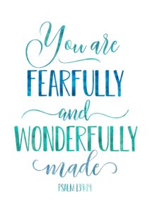 Amazon You Are Fearfully And Wonderfully Made Psalm 139 14 Bible Verse Printable Nursery Decor Posters Prints