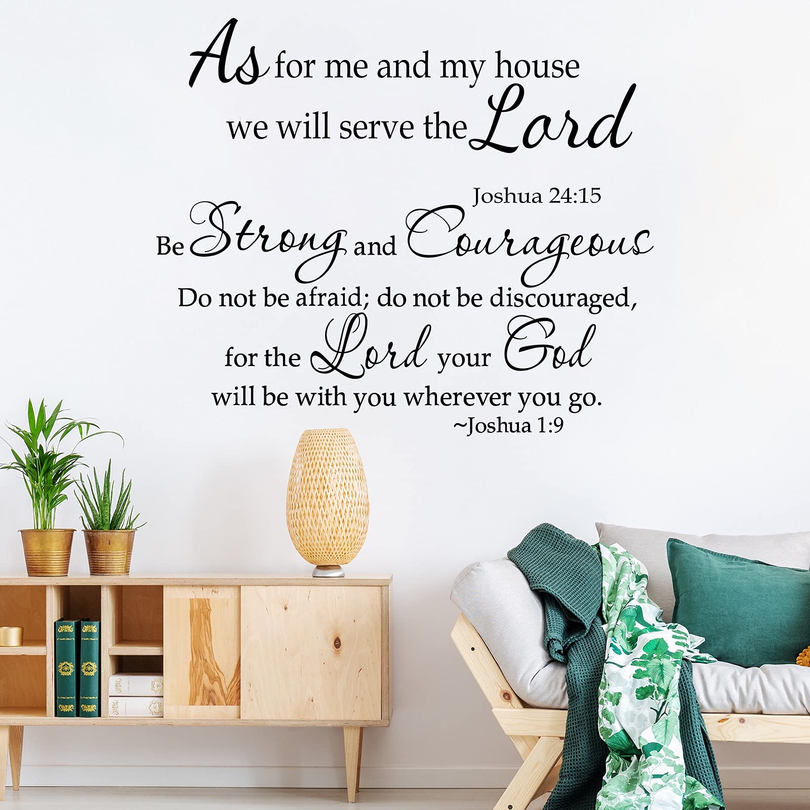 Amazon Zonon 2 Sheets Bible Verse Wall Decals Scripture Bible Quote Wall Decal As For Me And My House We Will Serve The Lord Inspirational Verses Stickers Tools Home Improvement