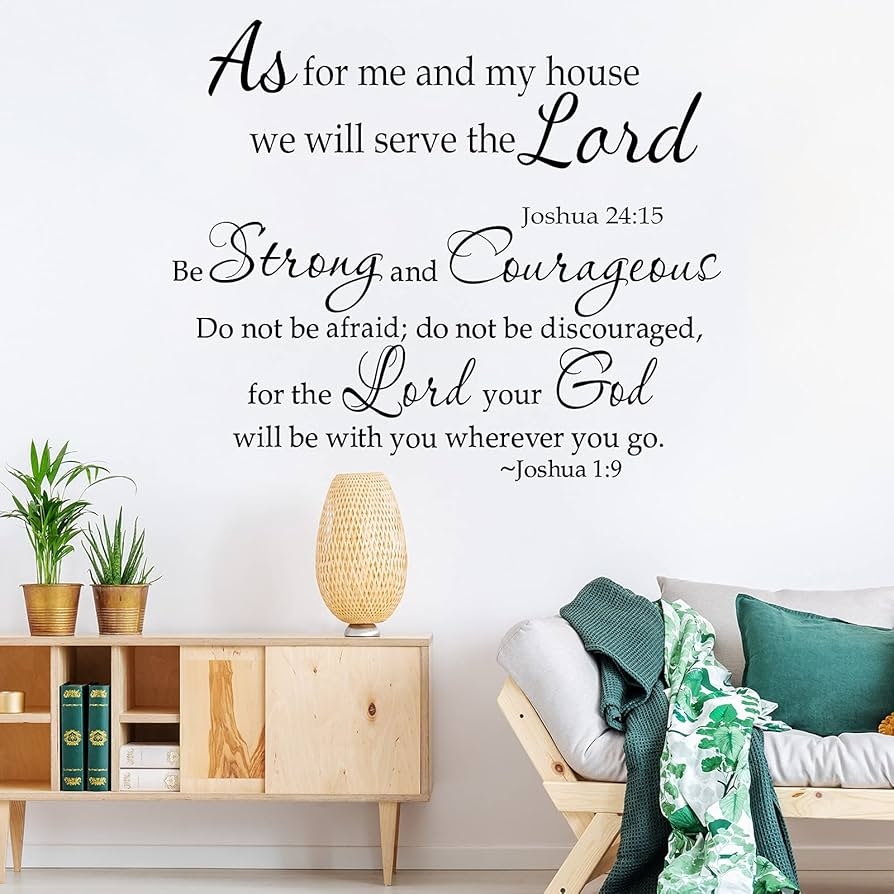 Amazon Zonon 2 Sheets Bible Verse Wall Decals Scripture Bible Quote Wall Decal As For Me And My House We Will Serve The Lord Inspirational Verses Stickers Tools Home Improvement
