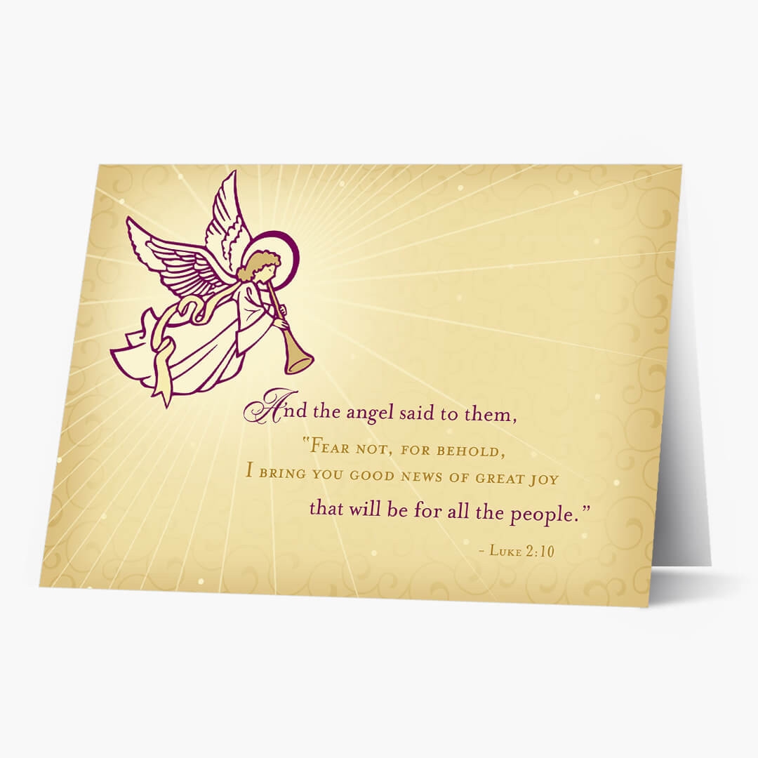 Angel Said Religious Christmas Card Bible Verse Christmas Cards