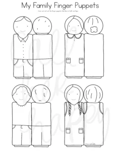 Animal People Family Bible Story Finger Puppets Worksheet Printable Coloring Page Sheet Catholic Resources For Kids Prayer Activities Jesus Etsy