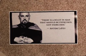 Anton Lavey Quote Poster 12 X 24 there Is A Beast In Man That Should Be Exercised Not Exorcised The Satanic Church Bible Etsy